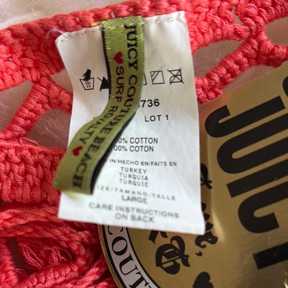 Juicy Couture Coral Crochet Fringe Skirt, L - Picture 6 of 7
